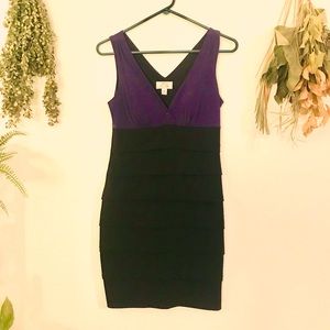 Black/Purple Sweet Storm Mini Dress SZ M